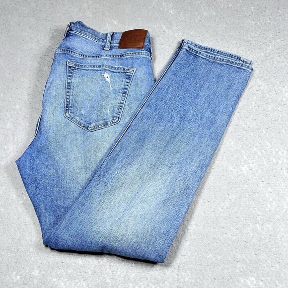 Abercrombie & Fitch Skinny Jeans Mens Size 36 Distressed Inseam 31 in Pockets - Picture 10 of 13